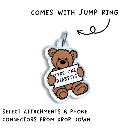 Type One Diabetic Bear Charm