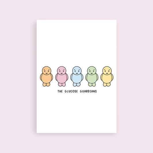 Glucose Guardians Jelly Baby Card