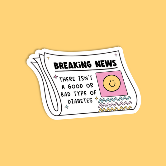 Breaking Diabetes News Sticker