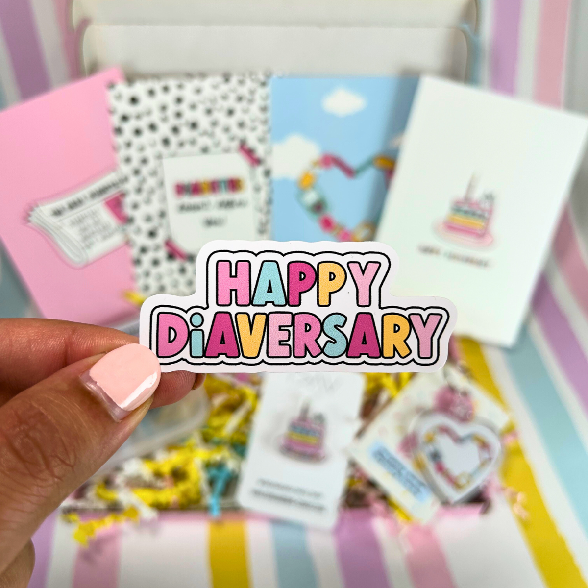 Happy Diaversary Clear Sticker