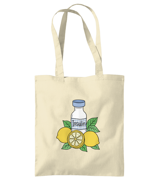 Lemon Insulin Vial Tote Bag