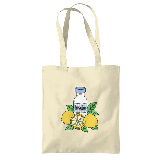 Lemon Insulin Vial Tote Bag