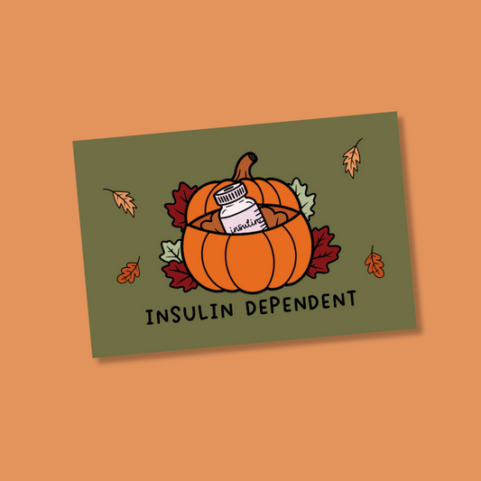 Insulin Dependent Autumn Medical Alert Card