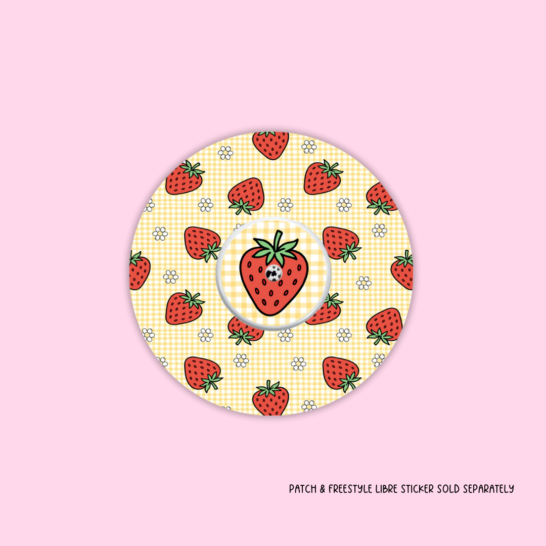 Sweet Strawberries Freestyle Libre 1/2 Patch