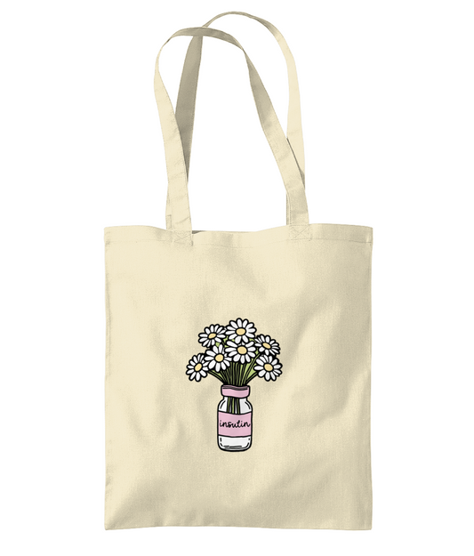 Daisy Insulin Vase Tote Bag