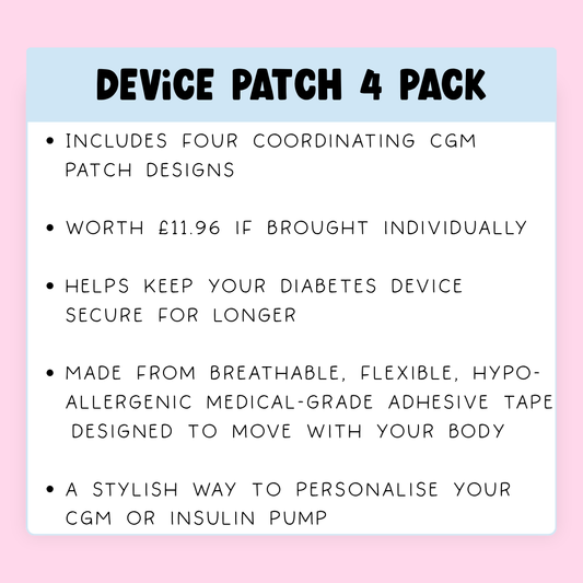 Brighten Your Diabetic Device Patch 4 Pack