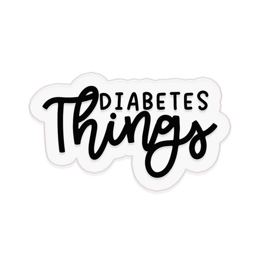 Diabetes Things Clear Sticker