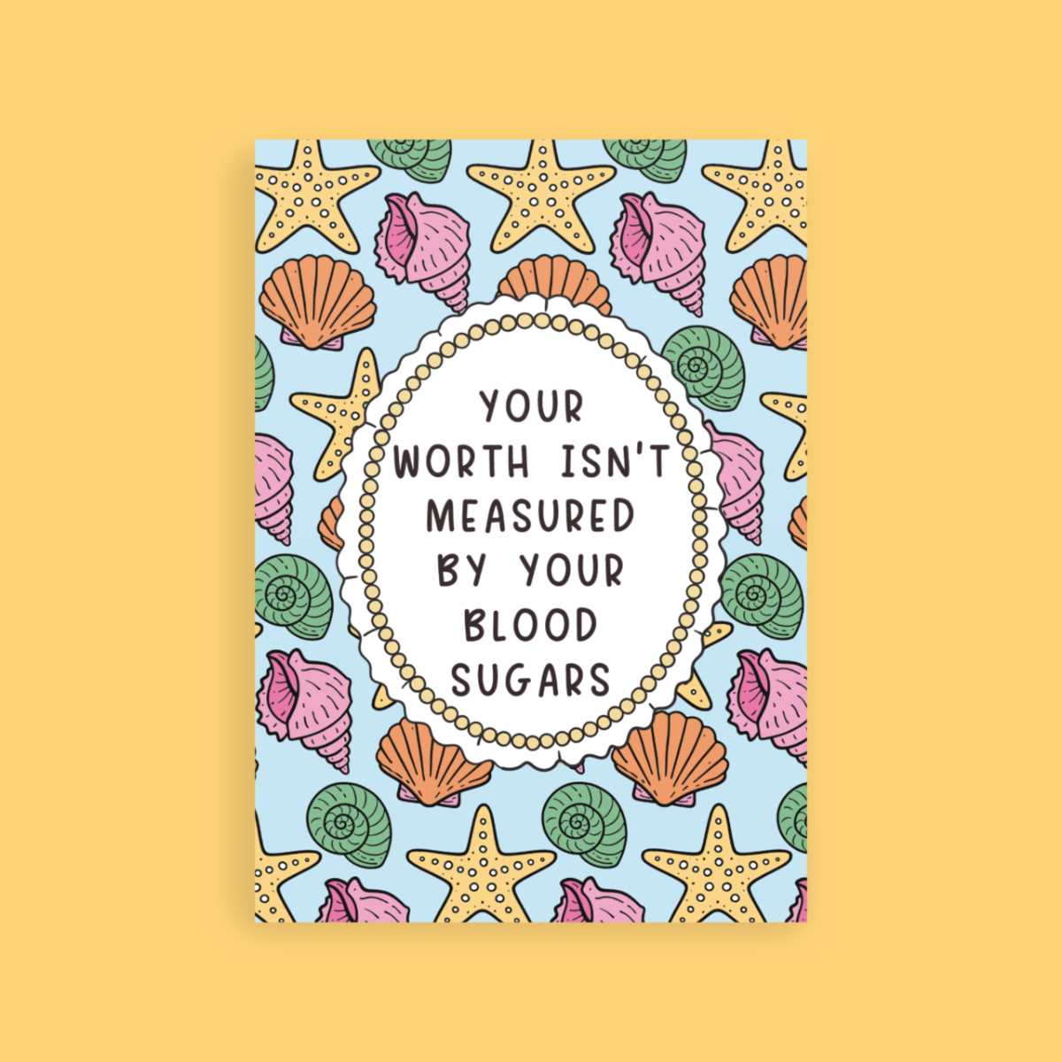 Your Worth isn't Measured by your Blood Sugars Postcard