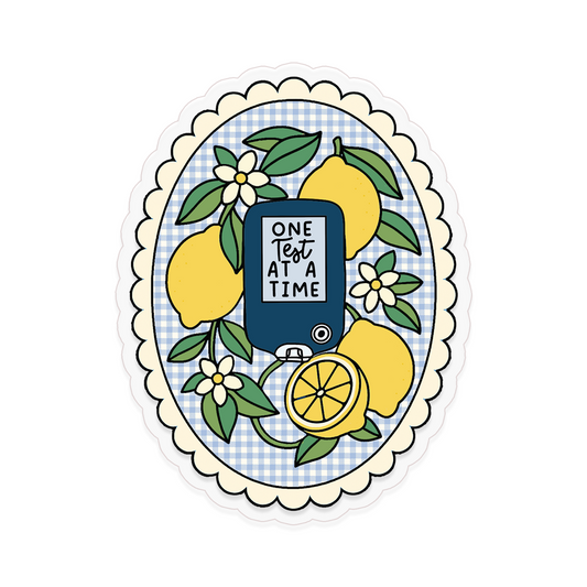 Lemon Glucose Test Clear Sticker
