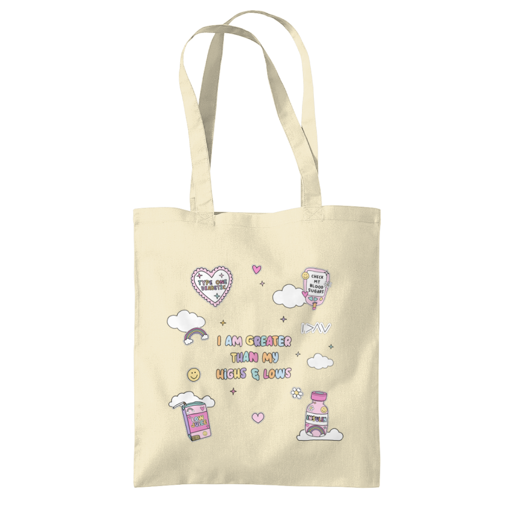 I am Greater than my Highs & Lows Tote Bag