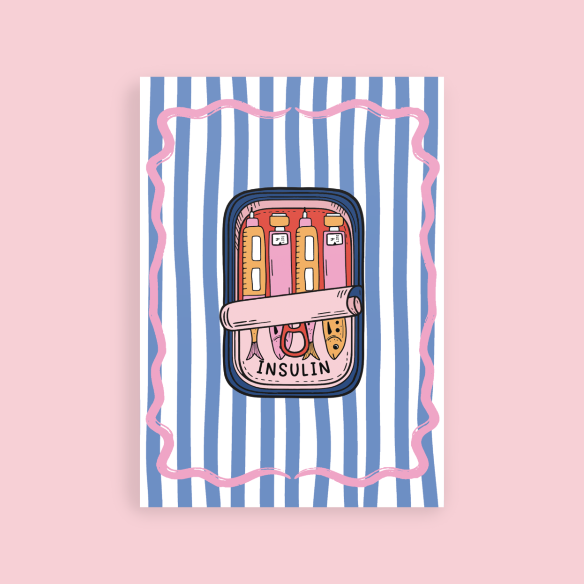 Insulin Sardines Postcard