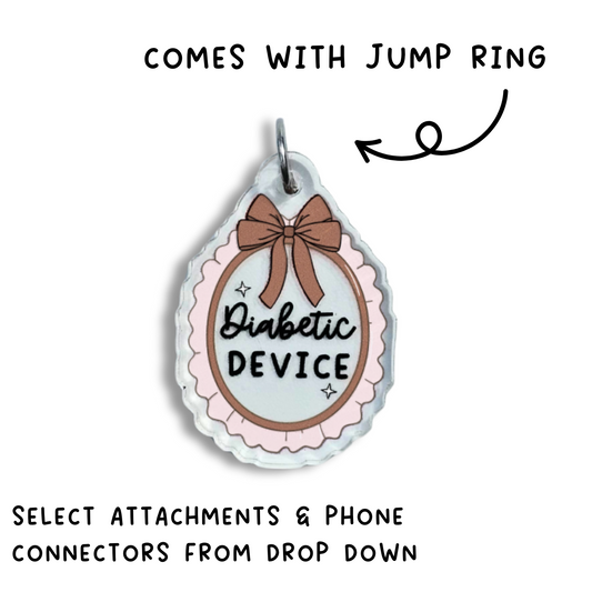 Diabetic Device Bow Charm