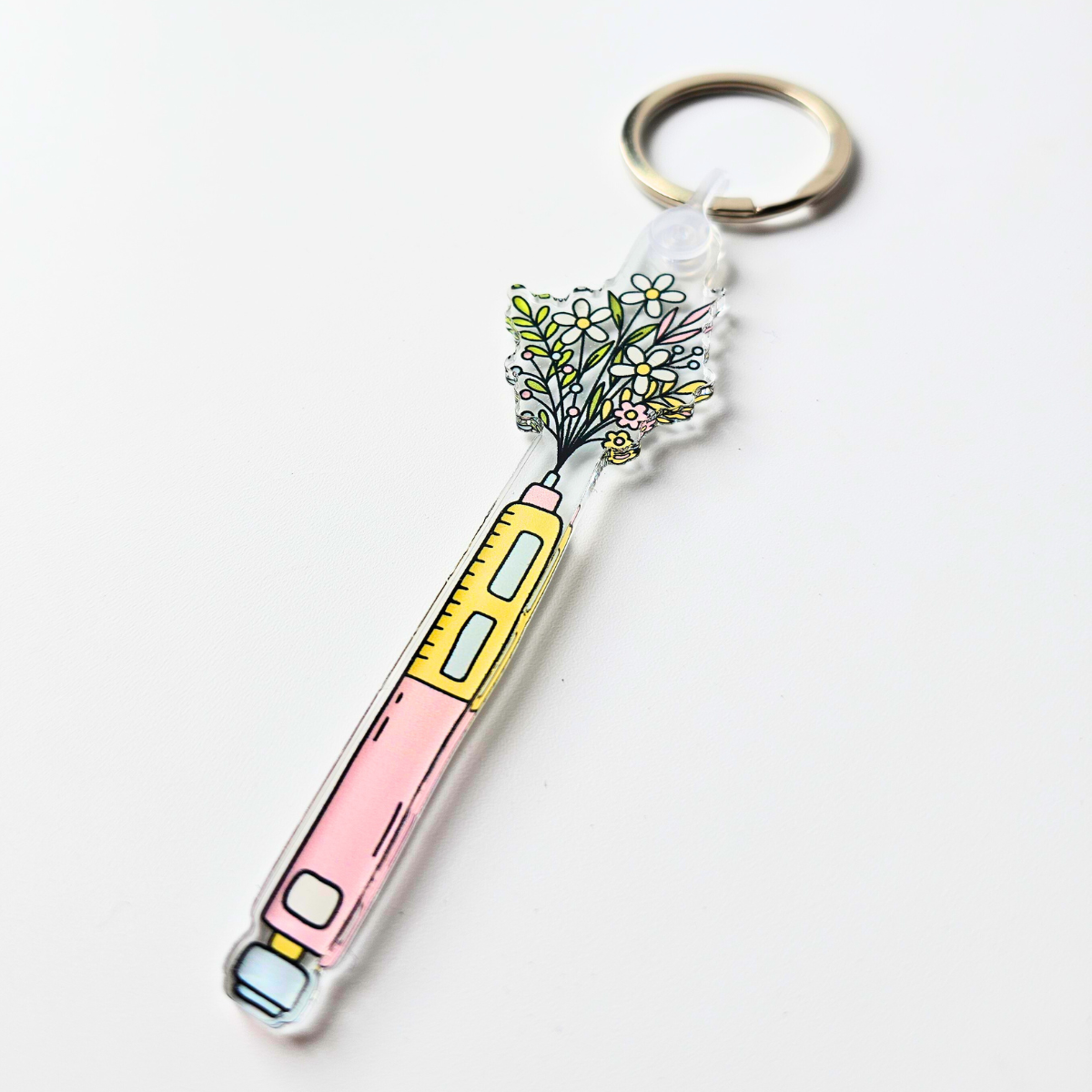 Injection Pen Clear Keychain