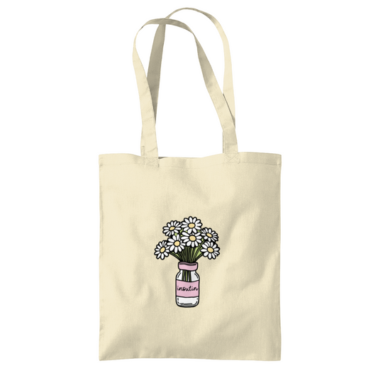Daisy Insulin Vase Tote Bag