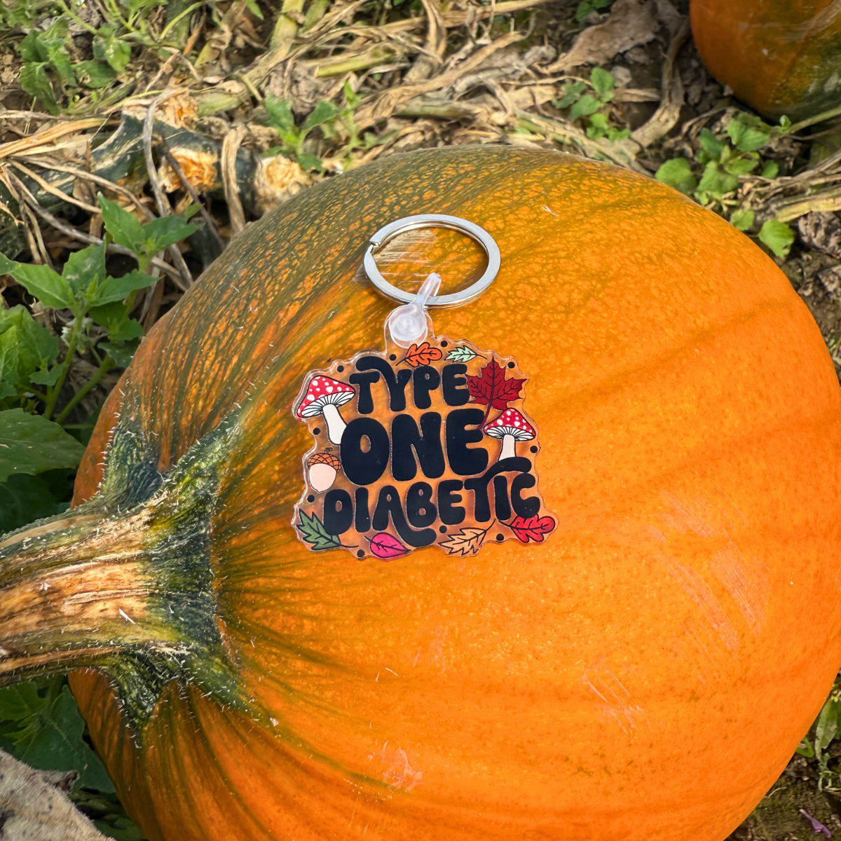 T1D Autumn Clear Keychain