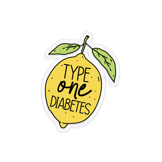 T1D Lemon Clear Sticker