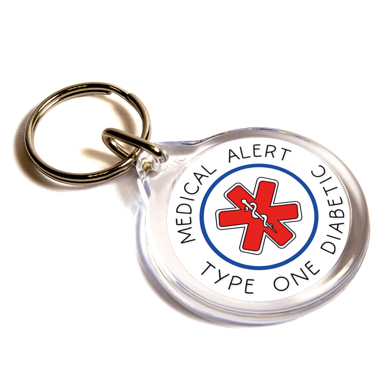 Medical Alert Type One Diabetic Keychain