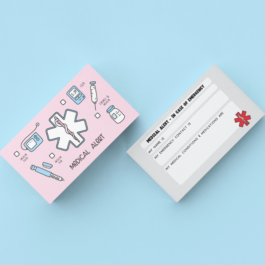 Pink Pick Your Device Medical Alert Card