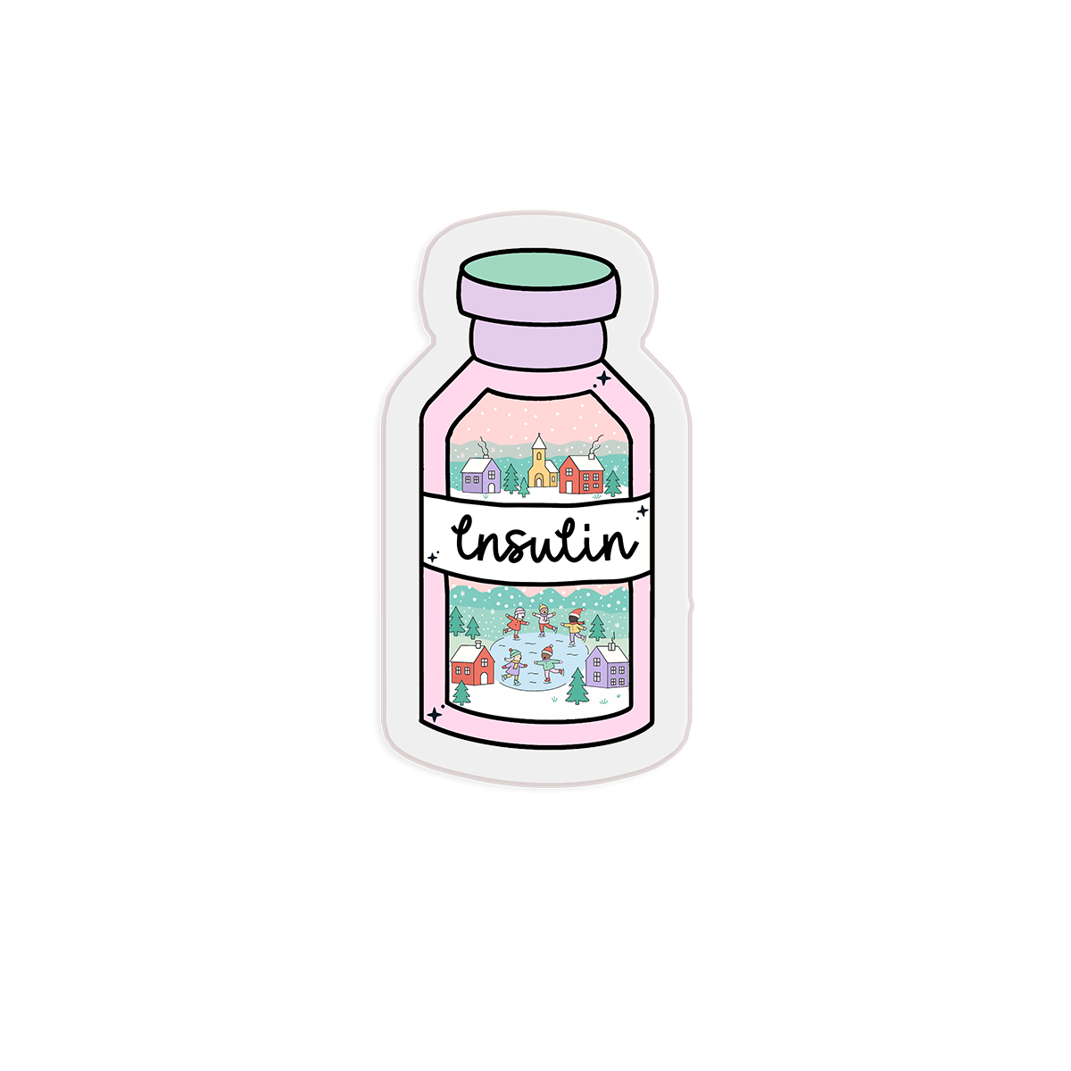 Insulin Vial - Insulin on Ice Clear Sticker