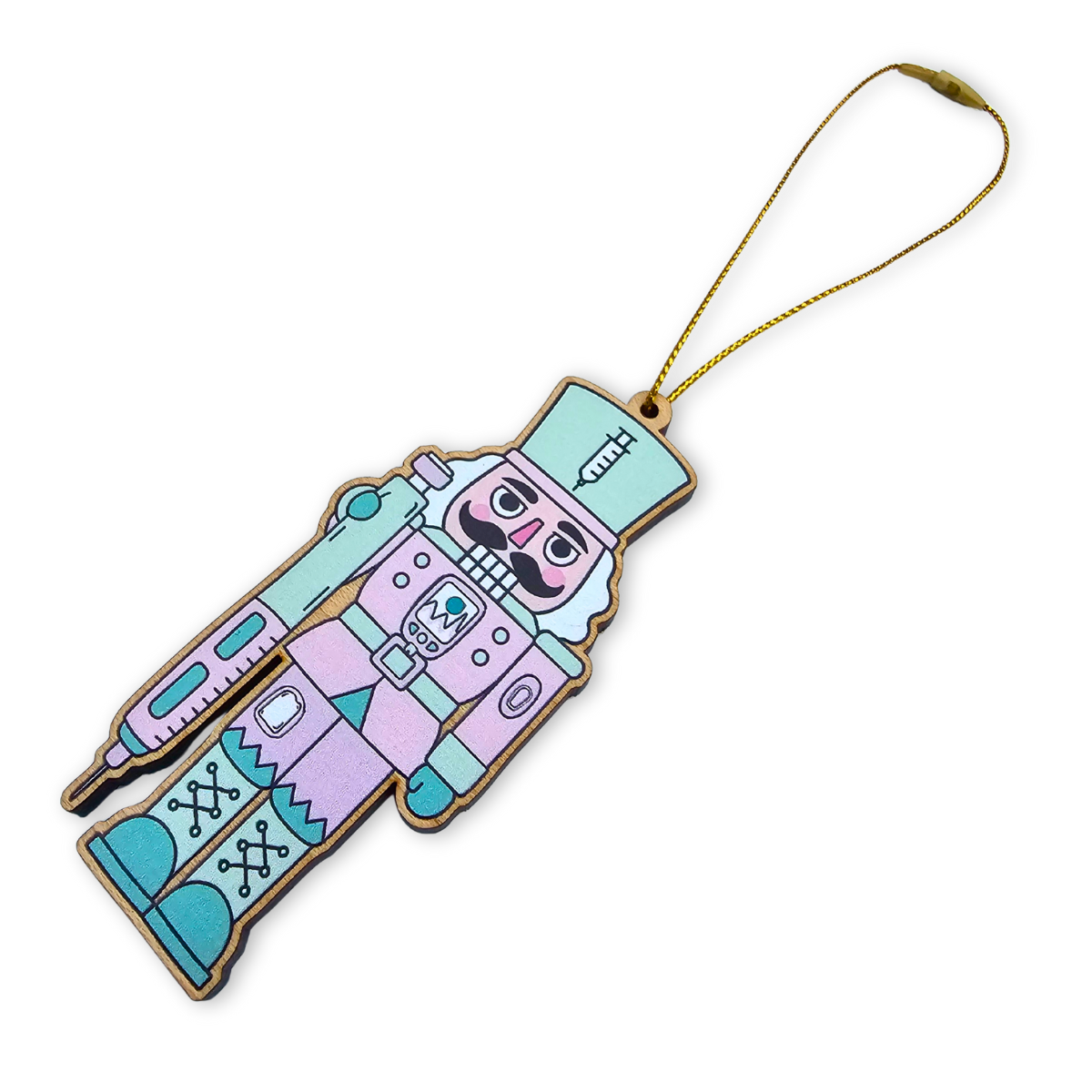 Pink & Mint Nutcracker Decoration