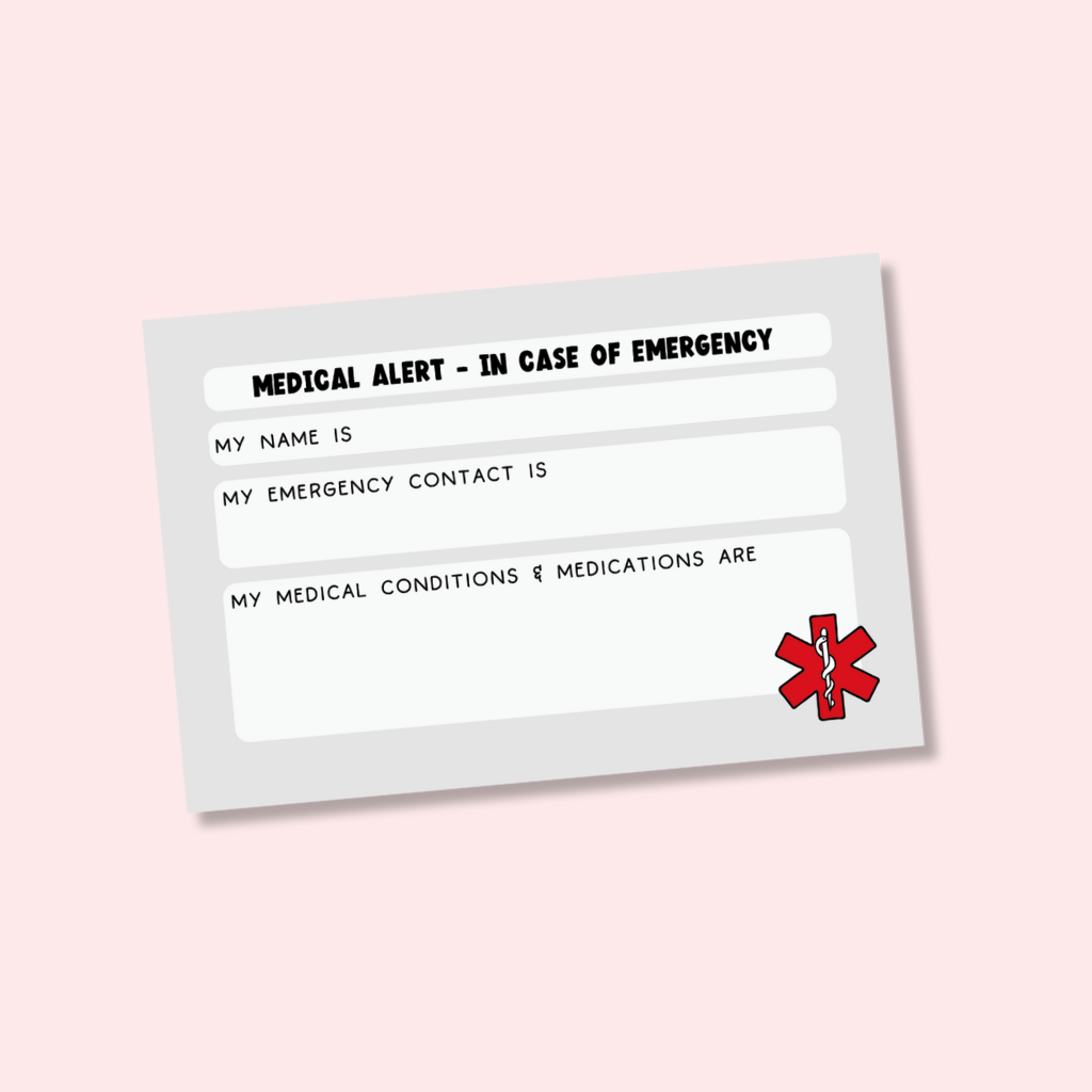 Autumn Medical Alert Card