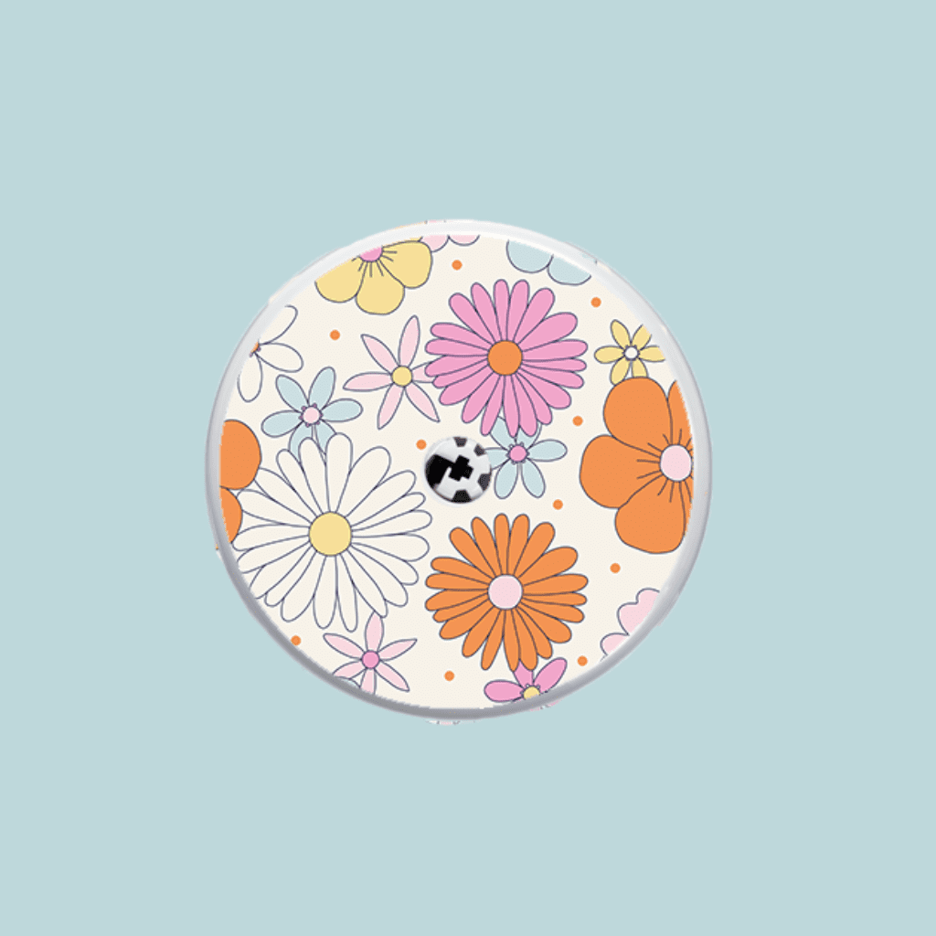 Retro Flowers Freestyle Libre 1/2 Sensor Sticker