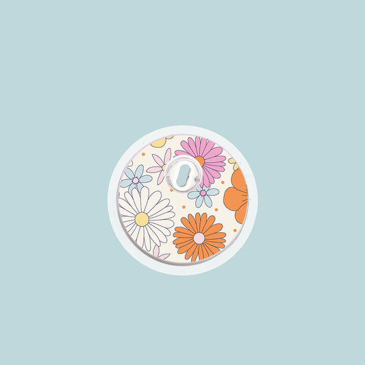 Retro Flowers Freestyle Libre 3 Sensor Sticker
