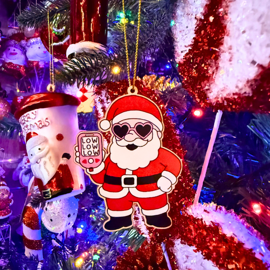 "Low Low Low" Santa Decoration