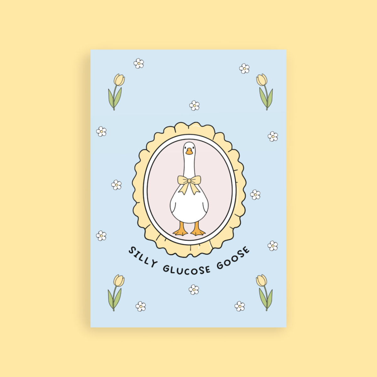 Silly Glucose Goose Postcard