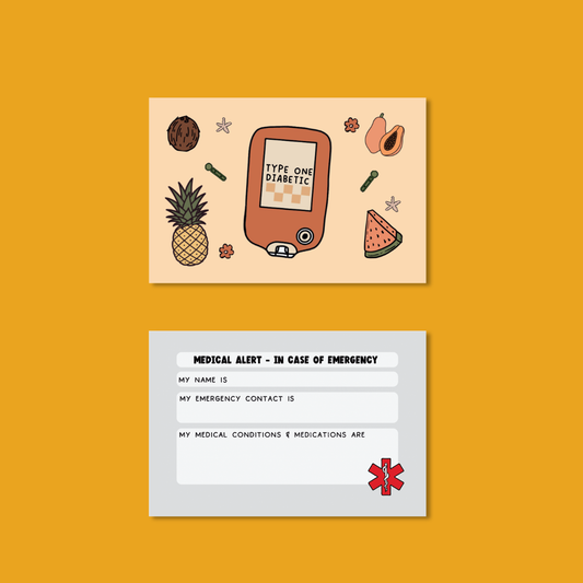 T1D Tropical Medical Alert Card