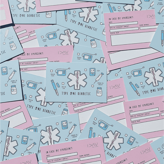Type One Diabetic Medical Alert Card