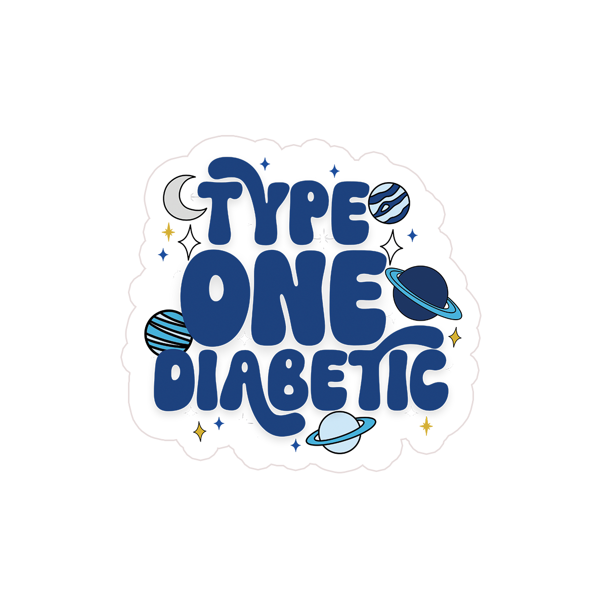 Type One Awareness Clear Sticker