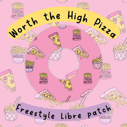 Worth The High Pizza Freestyle Libre 1/2 Patch
