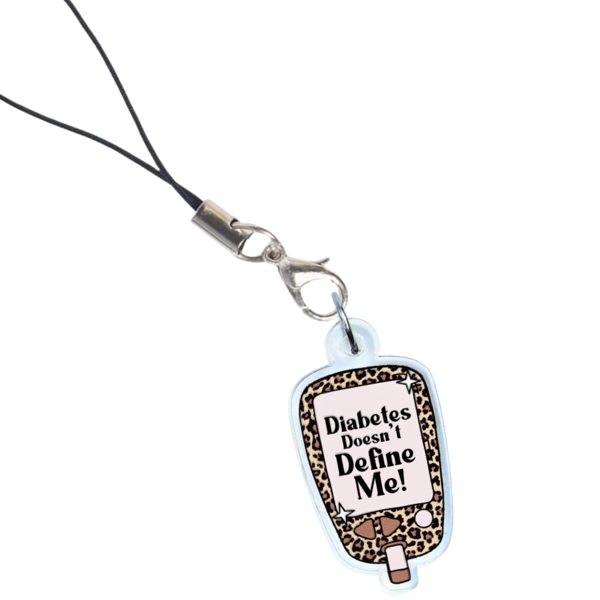 Glucose Monitor Animal Print Charm