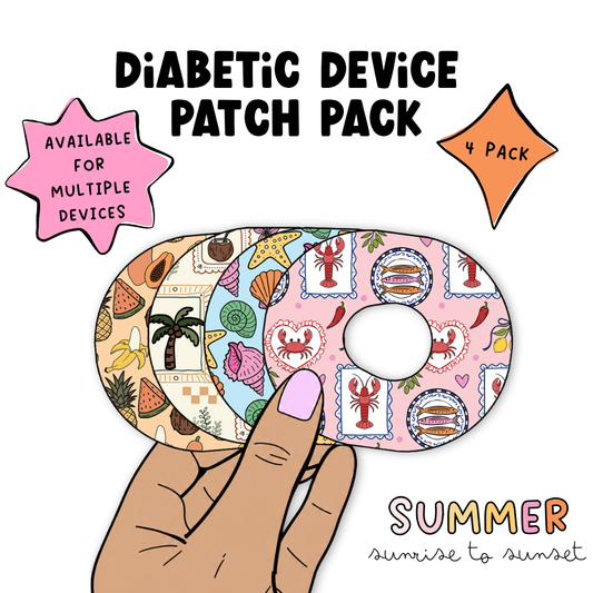 Summer Diabetic Device Patch 4 Pack
