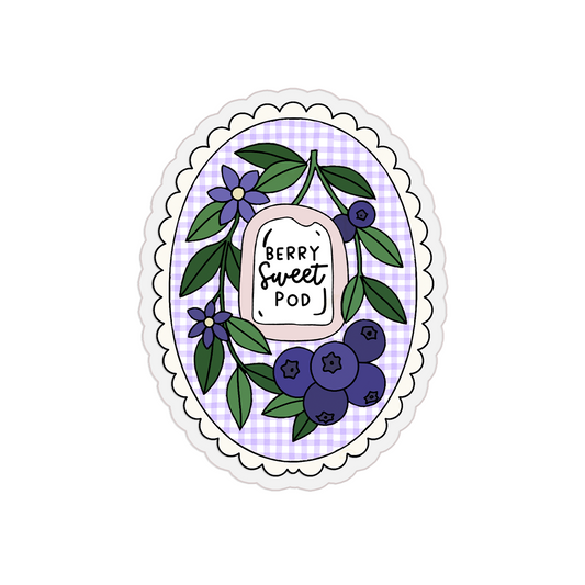 Berry Sweet Pod Clear Sticker