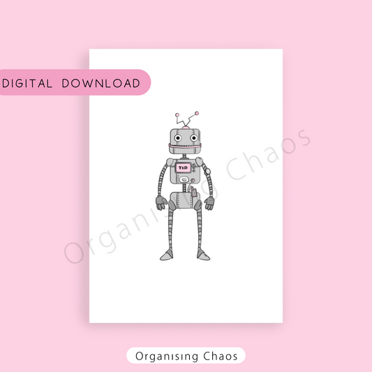 Bolus the Diabot Pink Digital Download