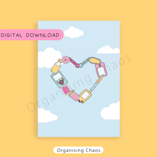 Diabetic device heart Digital Download