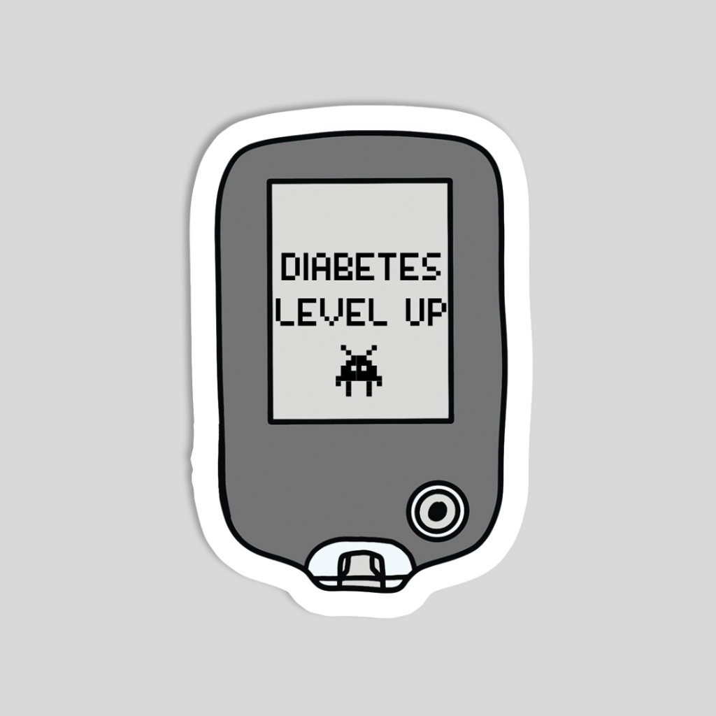 Level Up Glucose Monitor Sticker