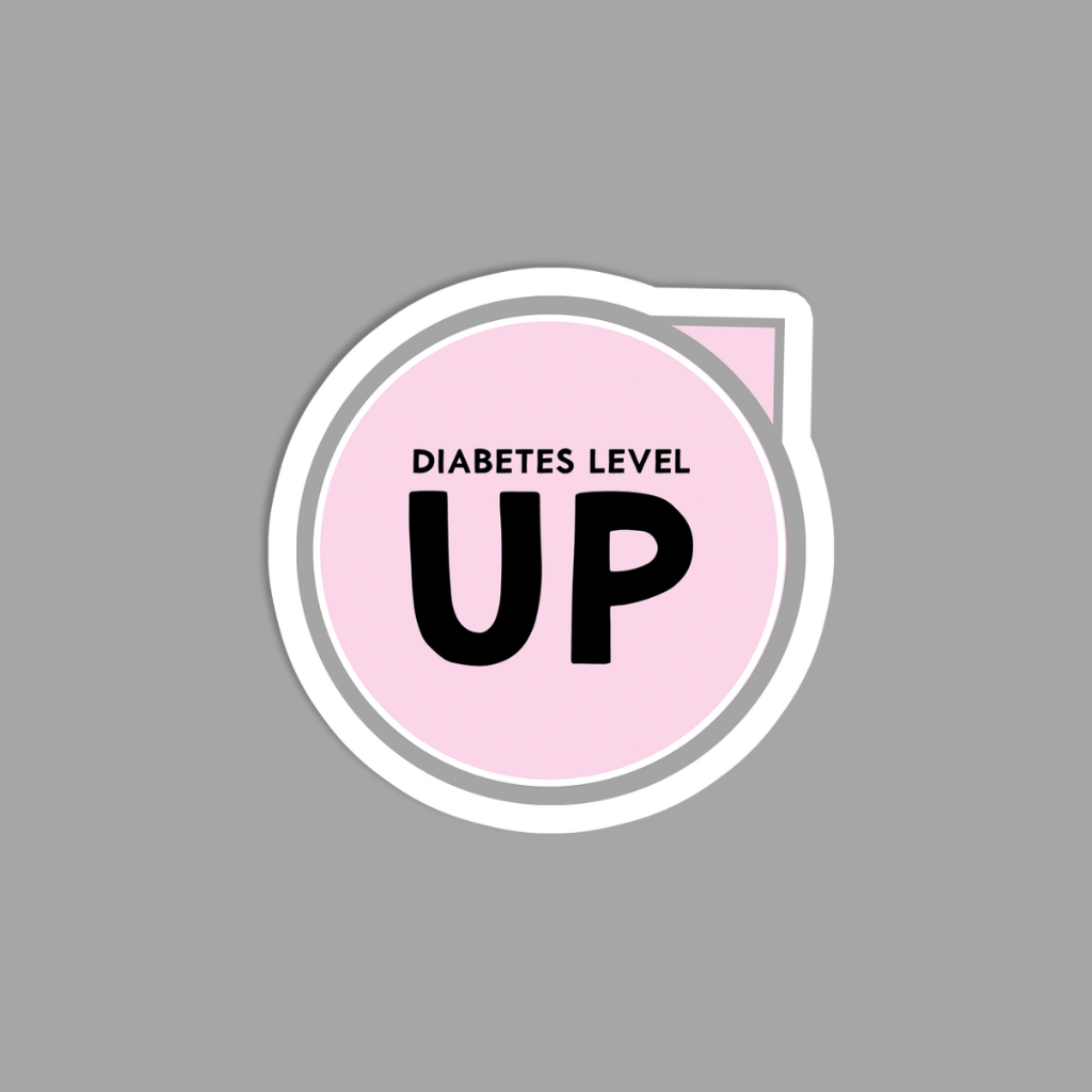 Diabetes Level Pink Sticker