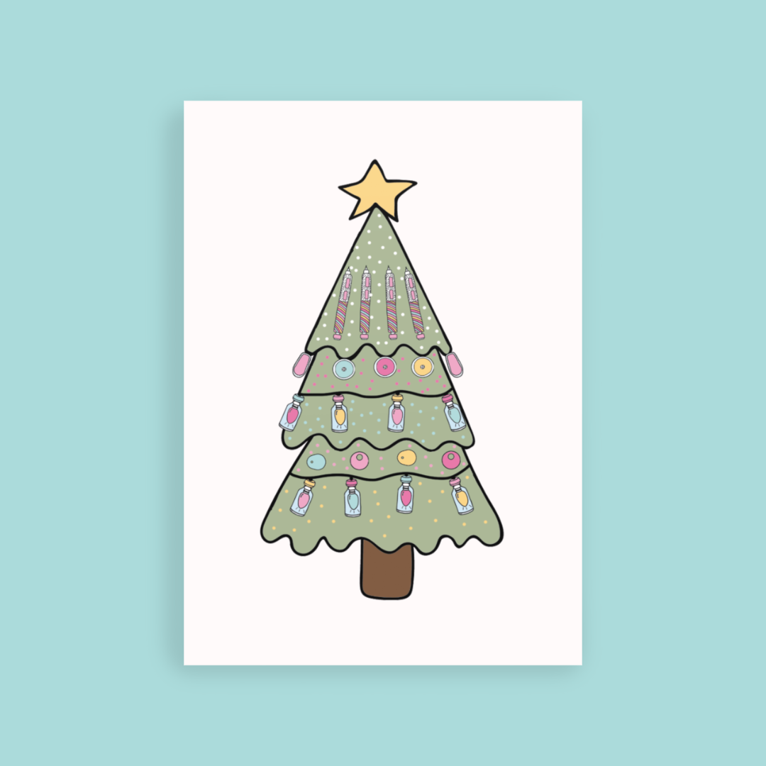 Diabetic Device Tree Christmas Card