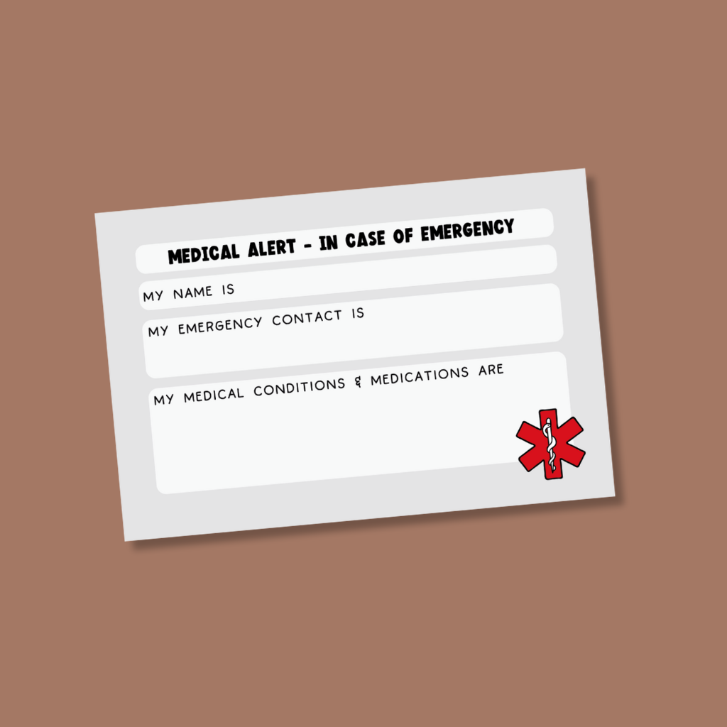 Bear Medical Alert Card
