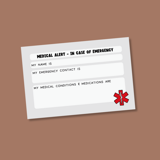 Bear Medical Alert Card