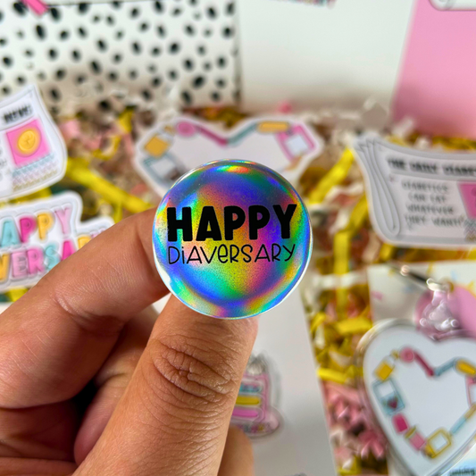 Happy Diaversary Celebration Button Badge