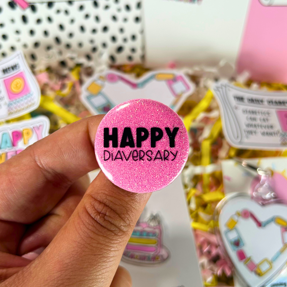 Happy Diaversary Celebration Button Badge