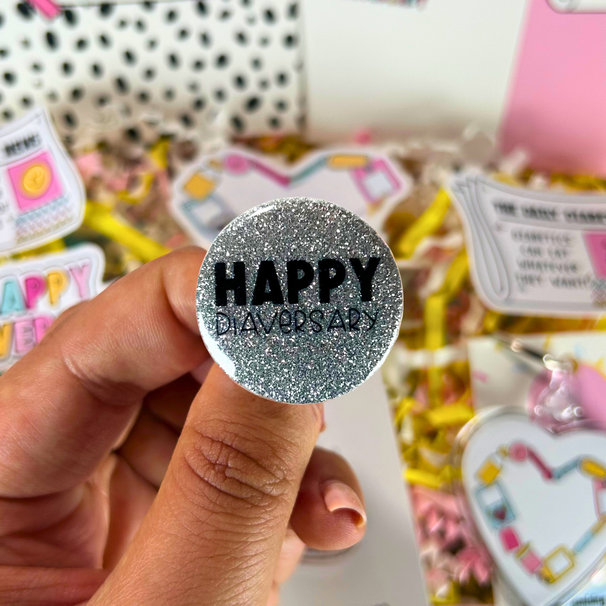 Happy Diaversary Celebration Button Badge