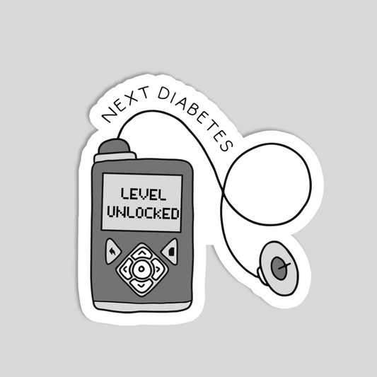 Insulin Pump Level Unlocked Sticker