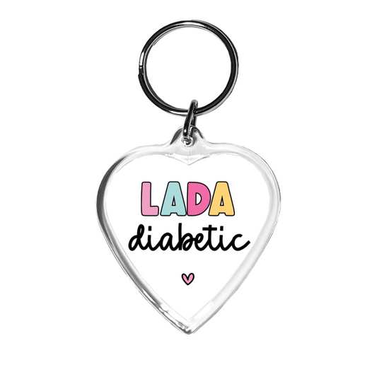 Lada Diabetic Heart Keychain