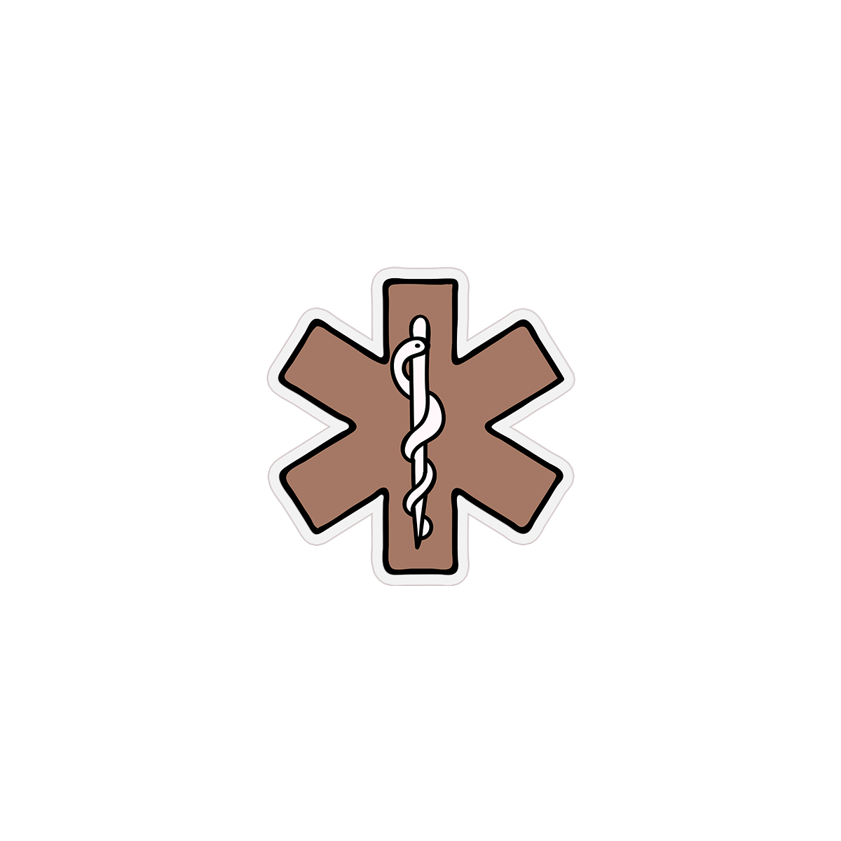 Mini Mocha Medical Clear Sticker