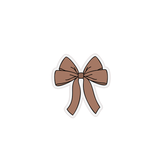 Mini Mocha Bow Clear Sticker